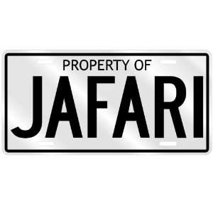  PROPERTY OF JAFARI LICENSE PLATE SING NAME