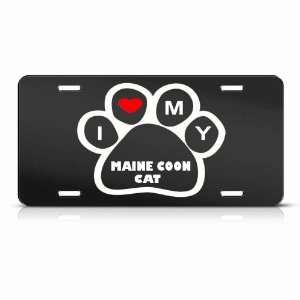  Maine Coon Cats Black Novelty Animal Metal License Plate 