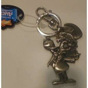  Disneys Alice in Wonderland Mad Hatter Pewter Keychain 