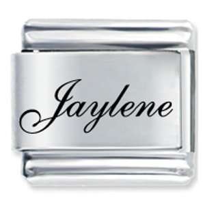   Script Font Name Jaylene Gift Laser Italian Charm Pugster Jewelry