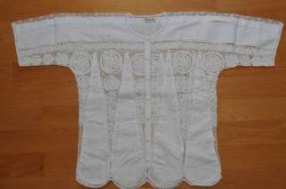 Lims Hand Crochet and Embroidery Buttoned Front Jacket, White