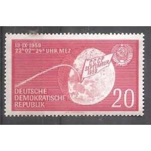   Stamp GermanyDDR A149 Landing Soviet Lunik 2 The Moon 