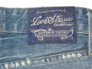 Levi Strauss Distressed Signature Blue Jeans 34x34 Boot  