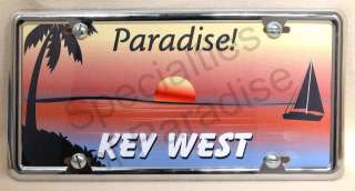 Key West License Plate Custom Design, Paradise  