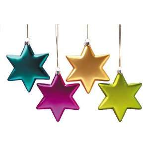   Jewel Tone Multi Color Star Christmas Ornaments