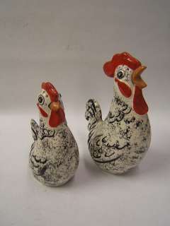 Hen and Rooster Chickens Salt & Pepper Vintage China  