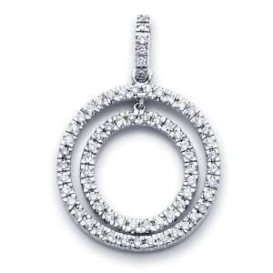   14k White Gold Eternity Love Charm (1/2 Carat) Jewel Roses Jewelry
