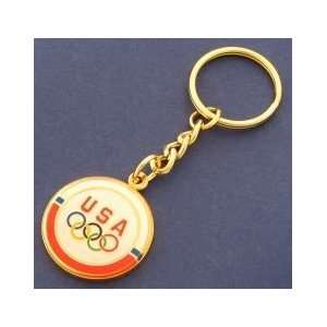  Red USA Olympics Cable Lock Keychain