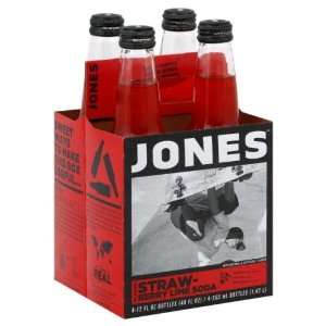 Jones, Soda Strwbry Lime 4Pk, 48 FO (Pack of 6)  Grocery 