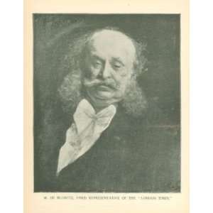  1896 Print Bohemian Journalist Henri de Blowitz 