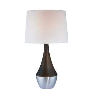 Lite Source LS 20982PS/DWAL Kansas II Table Lamp with Polished Steel 