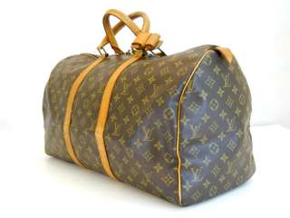 Louis Vuitton Monogram Duffle/Gym Bag Keepall 50 Authentic Free 