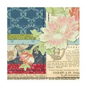 Company Traditions Stitched Paper 12X12 Floral Words; 12 Items 