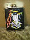 new Ed Hardy Kiss of Death drinking flask tattoo style