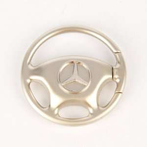    Benz Steering Wheel Shaped Keychain Ring Keyfob Automotive
