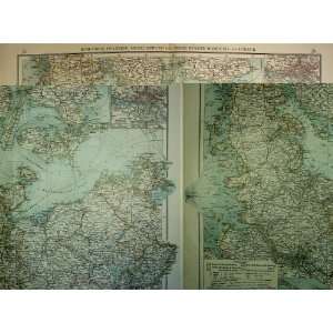 Velhagen and Klasing map of Schleswig Holstein (1901 