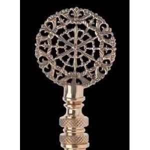  Lamp Finials Bright Solid Brass, Victorian Lace Finial 