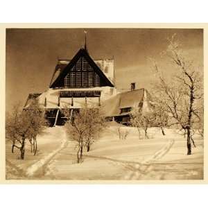  1932 Kiruna Lappland Church Kyrkan Neo Gothic Sweden 
