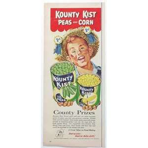  1954 Kounty Kist Peas & Corn Print Ad (3407)