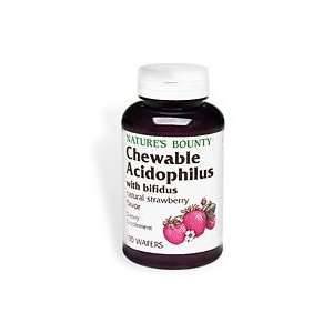  Acidophilus Chewable Strawberry With Bifidus Nat 100 