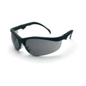 Klondike Magnifier Safety Glasses With Black Frame And Gray 1 Diopter 