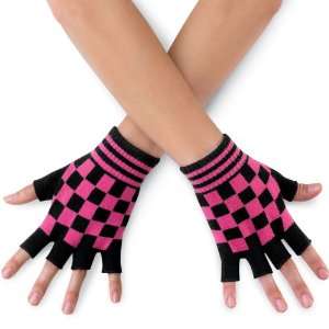  Fingerless Checkered Gloves OSFA