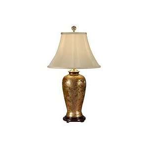    Old Gold Floral Lamp Table Lamp By Wildwood Lamps