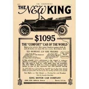  1913 Ad King Motor Car Co. Touring Roadster Automobiles 