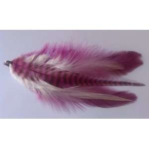    5pc Intense Purple Grizzly Feather Hair Extension 