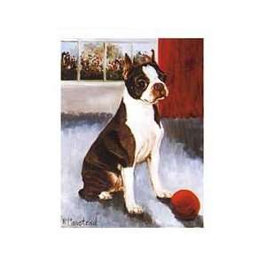  Boston Terrier and Ball Notecards