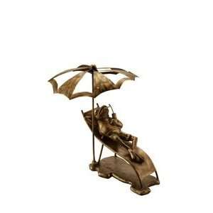  Vacationing Frog Whimsy Desk Statue