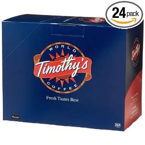 Timothys World Coffee K Cups Sugar Bush Maple, 24 Count Box