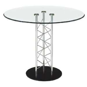  Contemporary Glass Top Round Dining Table