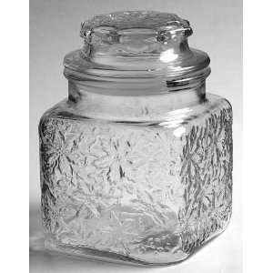 Princess House Crystal Fantasia Small Canister, Crystal Tableware 