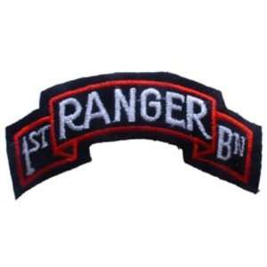  U.S. Army 1st Battalion Ranger Patch Black & White 3 5/8 