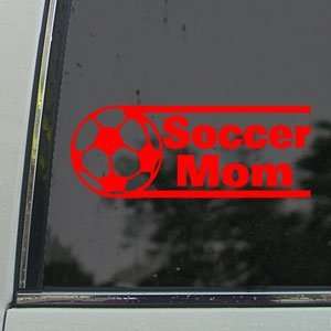  Soccer Mom Red Decal Truck Bumper Window Vinyl Red Sticker 