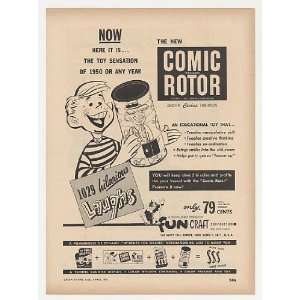  1950 Fun Craft Comic Rotor Toy Trade Print Ad (Memorabilia 