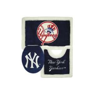  New York Yankees 3 Piece Bathroom Rug Set
