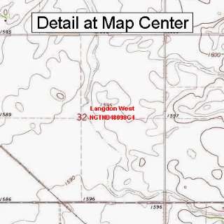  USGS Topographic Quadrangle Map   Langdon West, North 