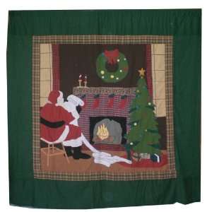    Inch by 72 Inch Santa By The Fireside Shower Curtain