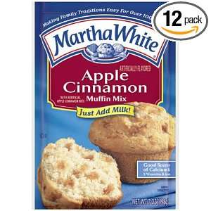 Martha White Apple Cinnamon Muffin Mix, 7 Ounce (Pack of 12)  