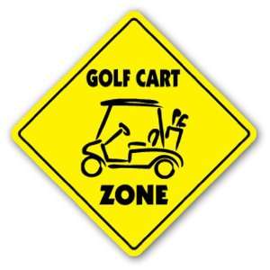    GOLF CART ZONE Sign novelty gift sport golfer Patio, Lawn & Garden