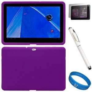  Purple Silicone Skin Cover for Samsung Galaxy Tab 10.1 
