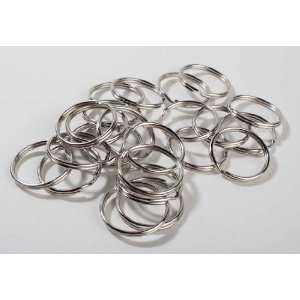 Inch Diam Silver Tone Split Key Rings for Jewelry Projects, Key 