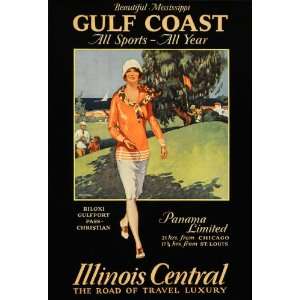  1933 Paul Proehl Golf Illinois Central RR Mini Poster 
