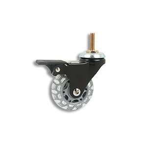 Cool Casters   Translucent Skate Wheel Caster, Clear / Grey Wheel 