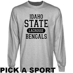  Idaho State Bengals Ash Custom Sport Long Sleeve T shirt 