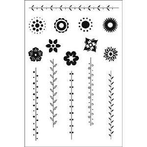  Buds and Stems Clear Unmounted Rubber Stamp Set (CL131 