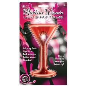  Martini weenie light up party glass   red