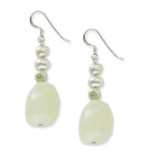  Sterling Silver Chalcedony & Lt Green Freshwater Cultured 